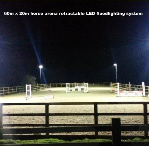 60m x 20m horse arena retractable LED system