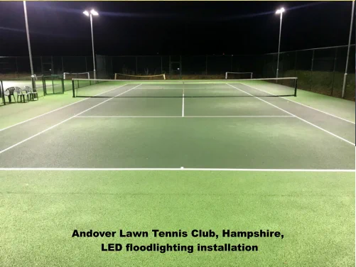 Andover Lawn Tennis Club, Hampshire,LED floodlighting installation