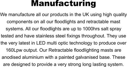 LED sports lighting manufacture