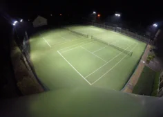 Lindow Lawn Tennis Club retractable LED floodlighting installation
