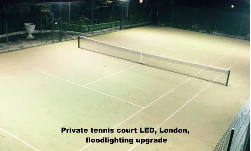 Private Tennis Court LED floodlighting upgrade