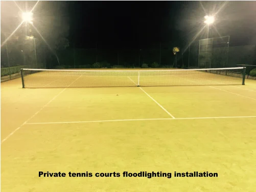 Private Tennis Court LED floodlighting upgrade